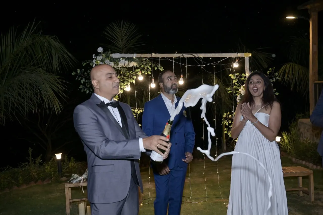 Jaya Jayram on their wedding day